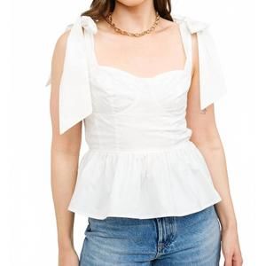 NEW SOFIE THE LABEL audrey top in off-white